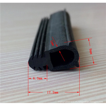 Tira del sello de goma de la puerta deslizante de EPDM